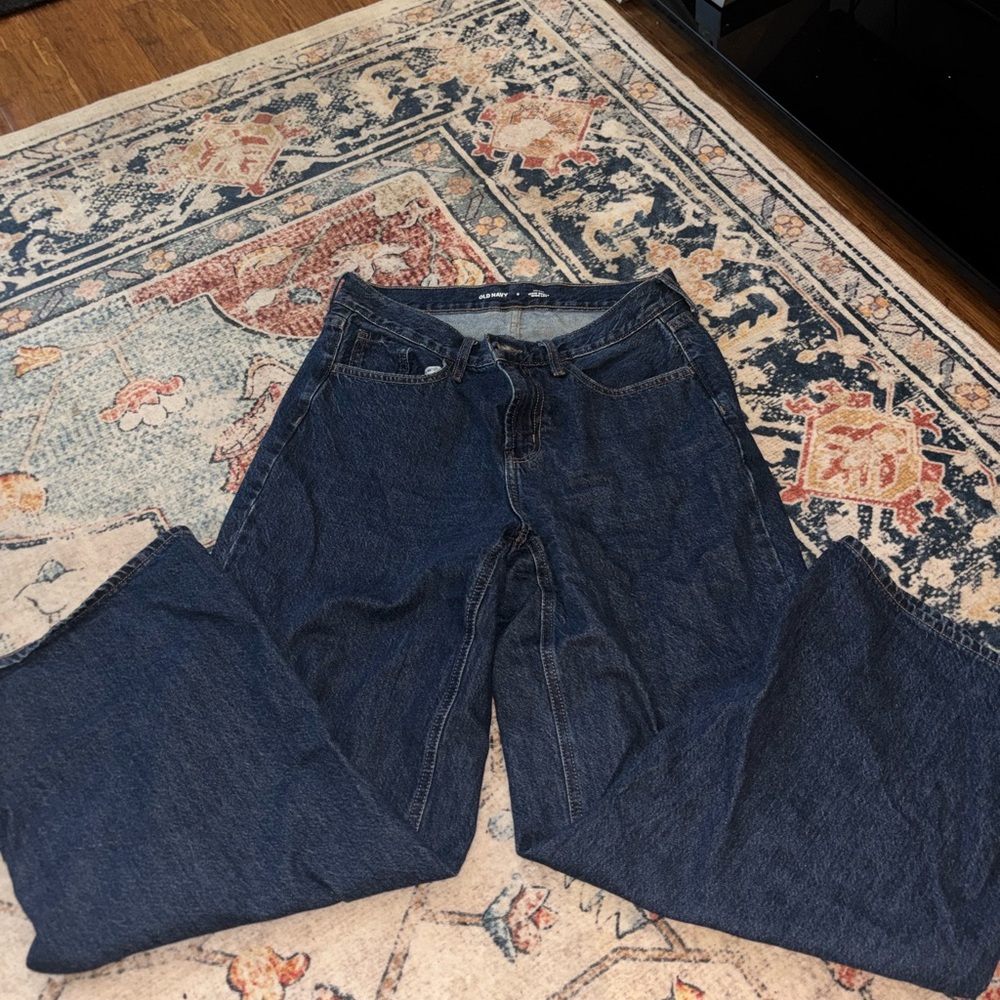 Classic Dark Blue Denim Jeans